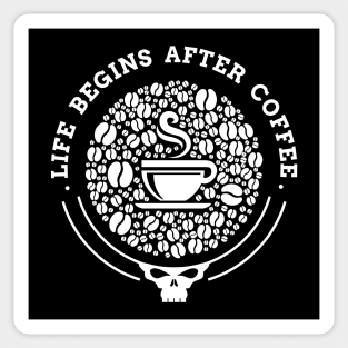 Life Begins After Coffee Sticker